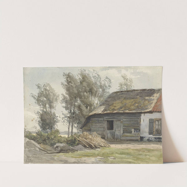 Boerenhofstede met schuur by Jan Willem van Borselen