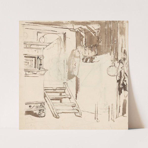 Boereninterieur (1848 - 1907) by August Allebé