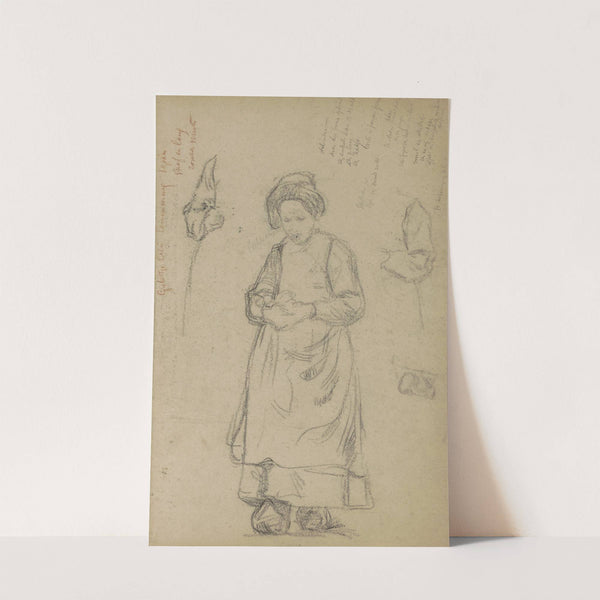 Boerenmeisje op klompen, ten voeten uit by Jan Veth