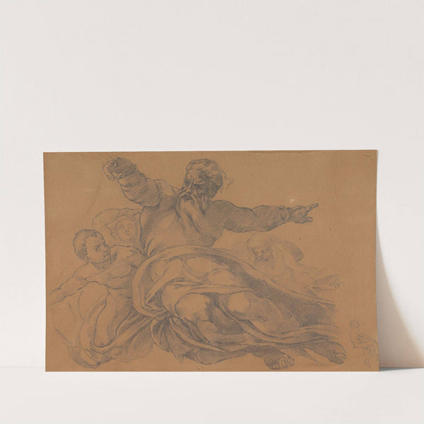 Bóg Ojciec według fresku Michała Anioła z Kaplicy Sykstyńskiej by Stanisław Wyspiański