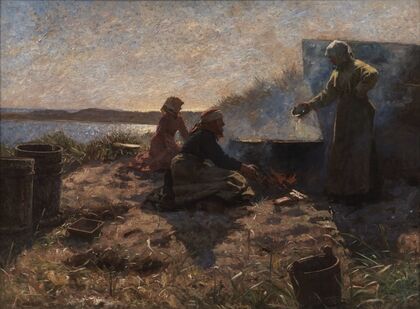 Boiling Train Oil at Nymindegab, Jutland