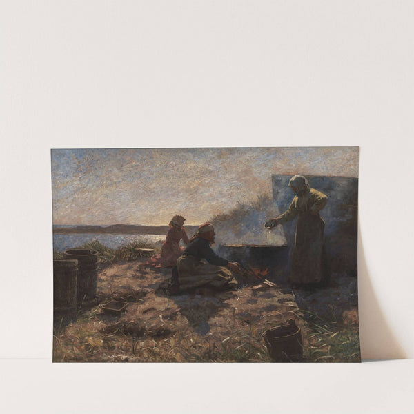 Boiling Train Oil at Nymindegab, Jutland (1878 - 1879) by Laurits Tuxen