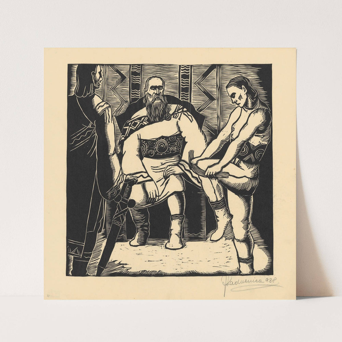 Transport de viande de boucherie; Joug tournant pour dompter des boeufs (1834 - 1839) by Jean Baptiste Debret