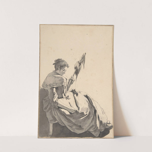 Bolognese Peasant Girl with a Distaff (1755) by Jean-Baptiste Greuze