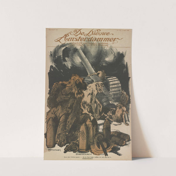 Bombardement van Parijs (1918) by Piet van der Hem