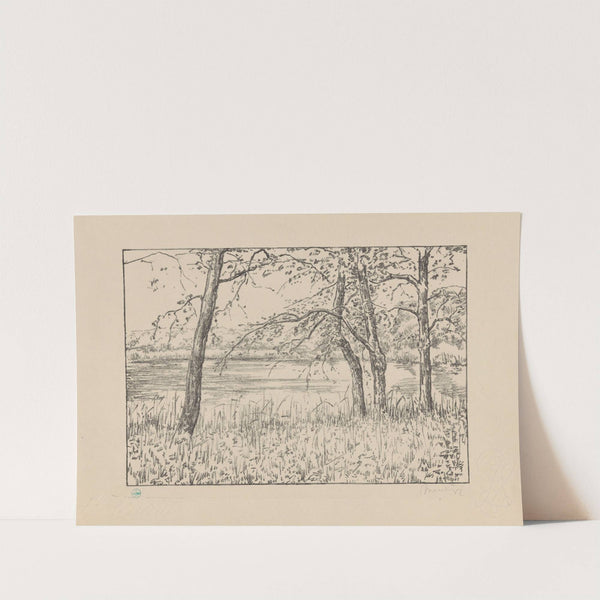 Bomen aan een meer Meer en bosch (1929) by Simon Moulijn