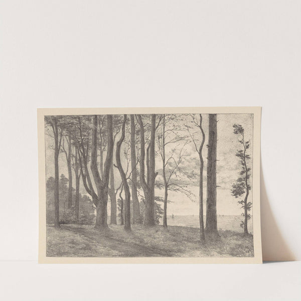 Bomen aan water met zeilboten Valkeveen (1906) by Simon Moulijn