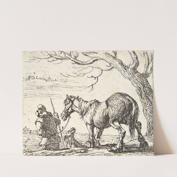 Bonde, trækkende en hest by Pieter van Laer