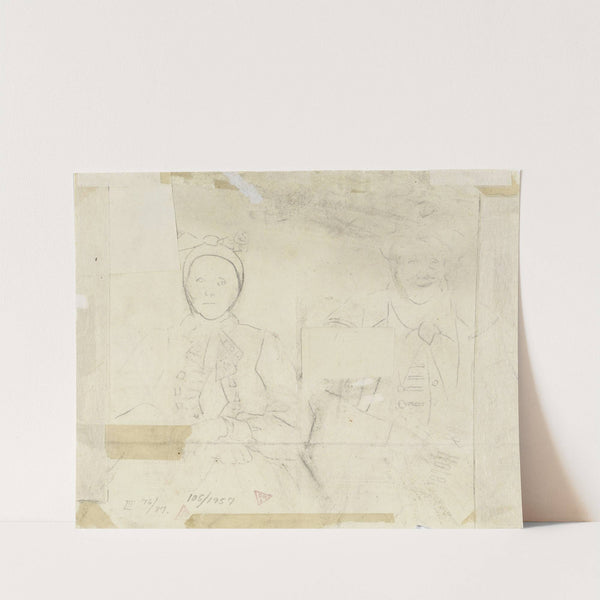 Bondepar, begge sittende en face by Christian Krohg