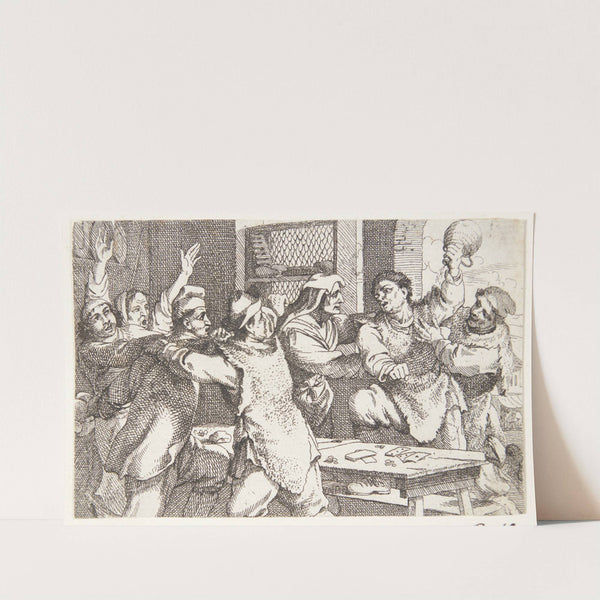Bønder i slagsmål by Jan Baptist de Wael