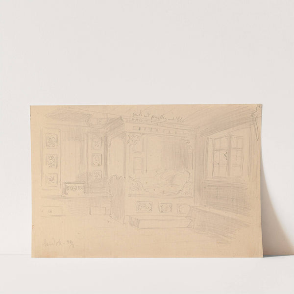 Bondestue, Sandåk i Vinje (1857) by Adolph Tidemand