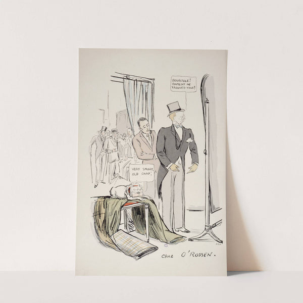 Boni de Castellane et le chien Bouboule chez le tailleur O’ Rossen (1927) by Georges Goursat (Sem)