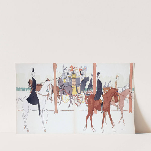 Boni de Castellane, Louise Balthy, Fishof, F. Oppenheim, Boulenger (1900-1925) by Georges Goursat (Sem)