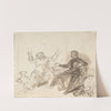 Book illustration; Knight and Monk by John William Wright