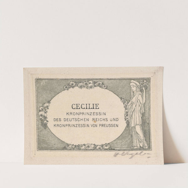 Bookplate: Cecilie Kronprinzessin des Deutchen Reichs und Kronprinzessin von Preussen (1908) by Heinrich Vogeler