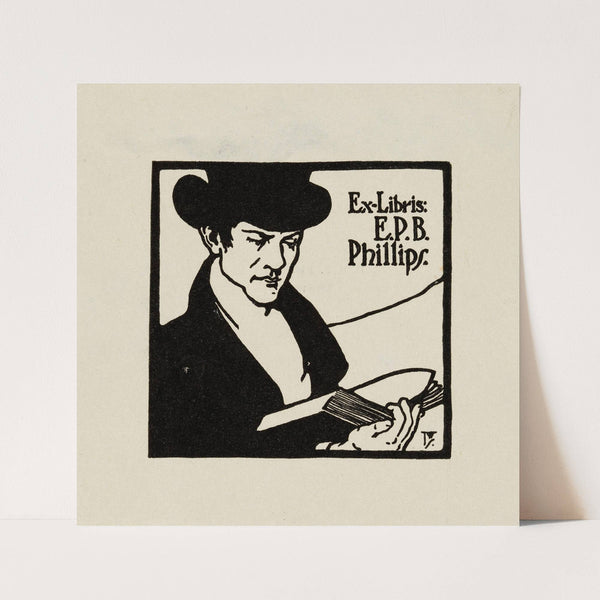 Bookplate; E.P.B. Philips (1900) by Joseph W. Simpson