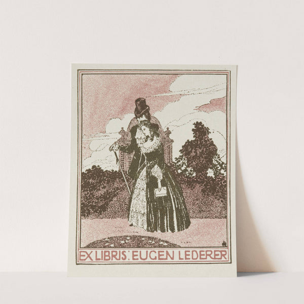 Bookplate; Eugen Lederer (1910) by Otakar Štáfl