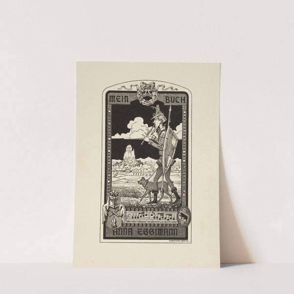 Bookplate; Mein buch Anna Eggimann (1909) by Hans Eggimann
