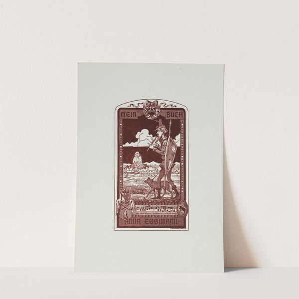 Bookplate; Mein Buch Anna Eggimman (1909) by Hans Eggimann