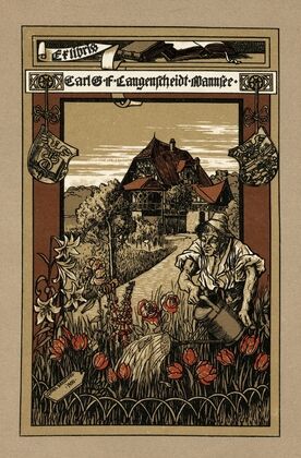 Bookplate of Carl G.F. Langenscheidt Wannsee (1900)
