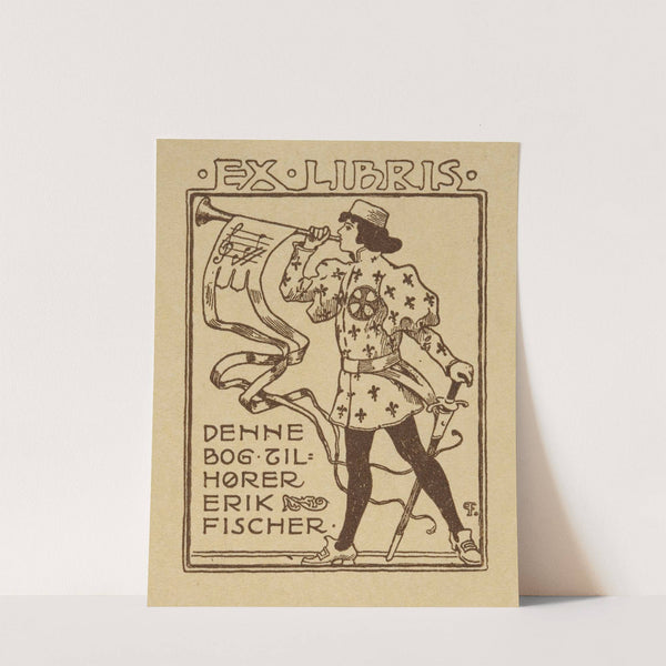 Bookplate of Denne Bog Tilhorer Erik Fischer (1900) by Paul Fischer