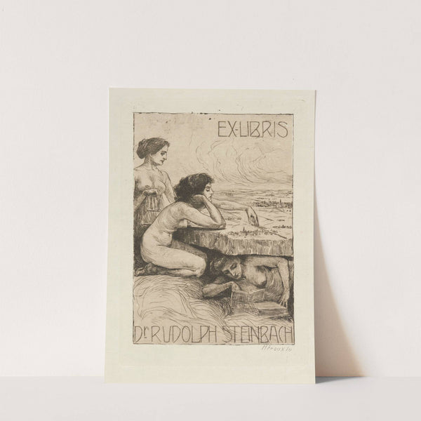 Bookplate of Dr Rudolph Steinbach (1910) by Bruno Héroux