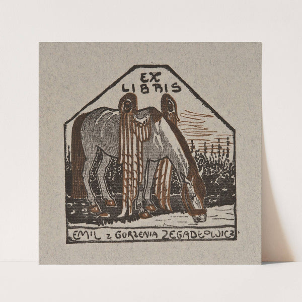 Bookplate of Emil Zegadłowicz (1912) by Ludwik Misky