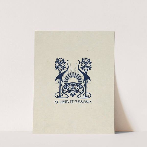 Bookplate of Ets. J. Malveaux (1900) by Louis Titz