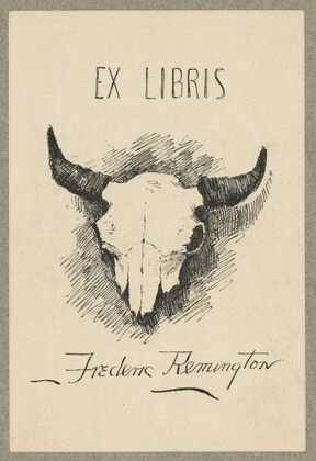 Bookplate of Frederic Remington (1880)