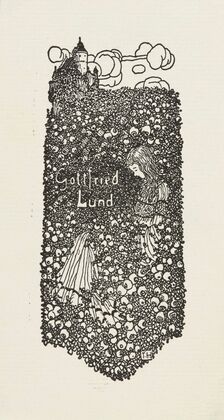 Bookplate of Gottfried Lund (1910)