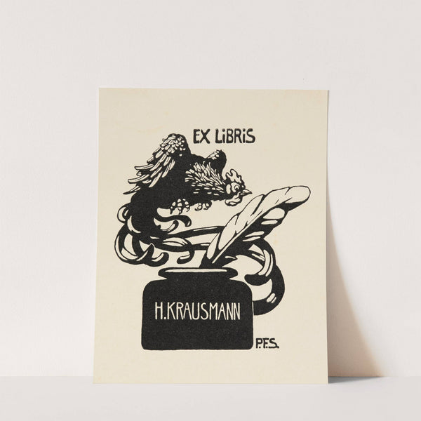 Bookplate of H. Krausmann (1894-1905) by Percy Frederick Seaton Spence