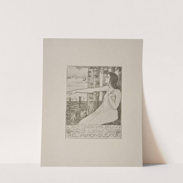 Bookplate of Helena Misky-Oleski (1912) by Ludwik Misky