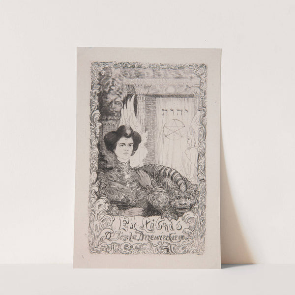 Bookplate of Józef Drzewiecki (1860-1907) (1904-1905) by Franciszek Siedlecki