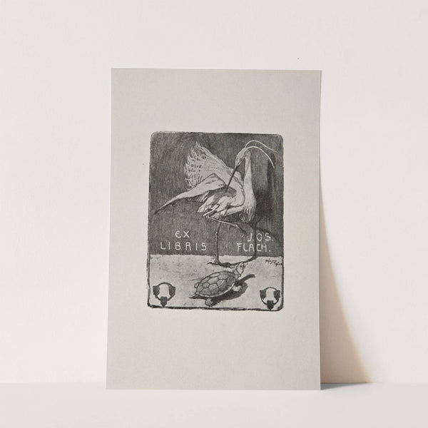 Bookplate of Józef Flach (1912) by Ludwik Misky