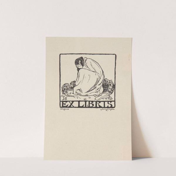 Bookplate of Józef Grabowski, 1826-1899 (1894-1899) by Heinrich Vogeler