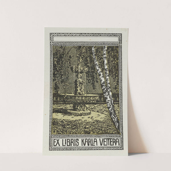 Bookplate of Karl Vetter (1910) by Otakar Štáfl