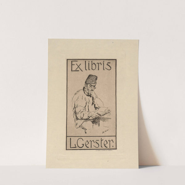 Bookplate of L. Gerster (1904) by Albert Anker