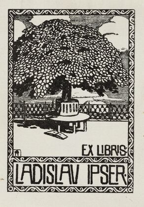 Bookplate of Ladislav Ipser (1908)