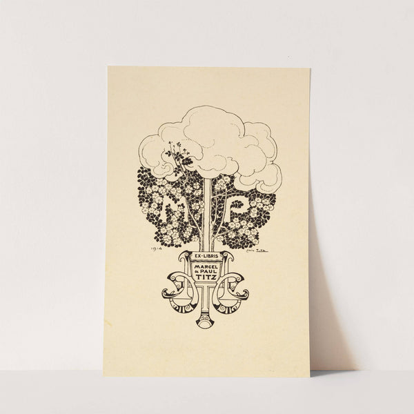 Bookplate of Marcel & Paul Titz (1914) by Louis Titz
