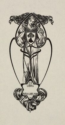 Bookplate of Maria Isabel Nolla (1900)