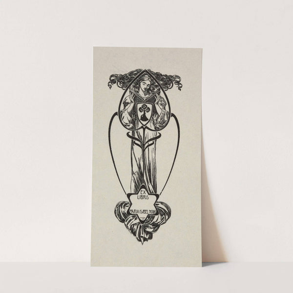 Bookplate of Maria Isabel Nolla (1900) by José Triadó