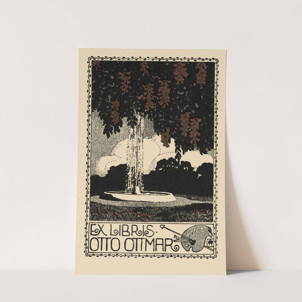 Bookplate of Otto Ottmar (1900) by Otakar Štáfl