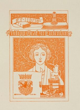 Bookplate of Philipp Graf zu Eulenburg (1896)