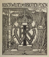Bookplate of the IIbrary of Emperor Wilhelm II in Poznań (1898)