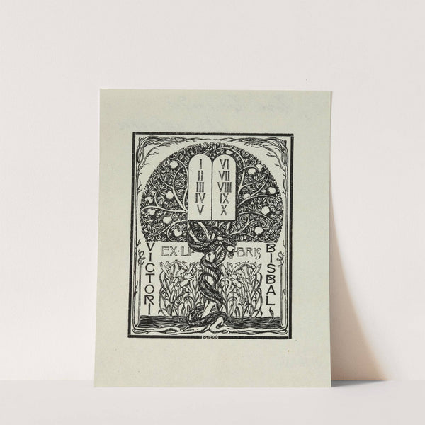 Bookplate of Victori Bisbal (1903 - 1910) by José Triadó