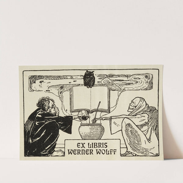 Bookplate of Werner Wolff (1903) by Felix Klipstein