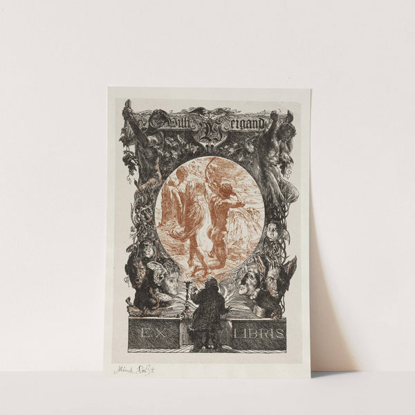 Bookplate of Wilh. Weigand (1894) by Otto Greiner