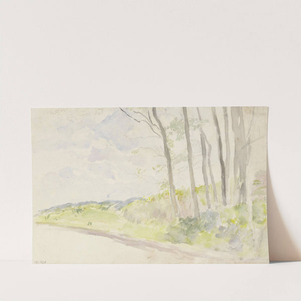 Boomgroep bij een weg by Jozef Israëls