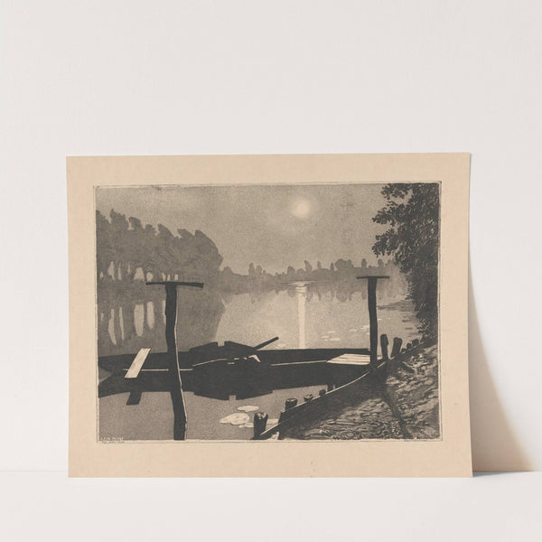 Boot bij steiger (1911 - 1943) by Arend Hendriks