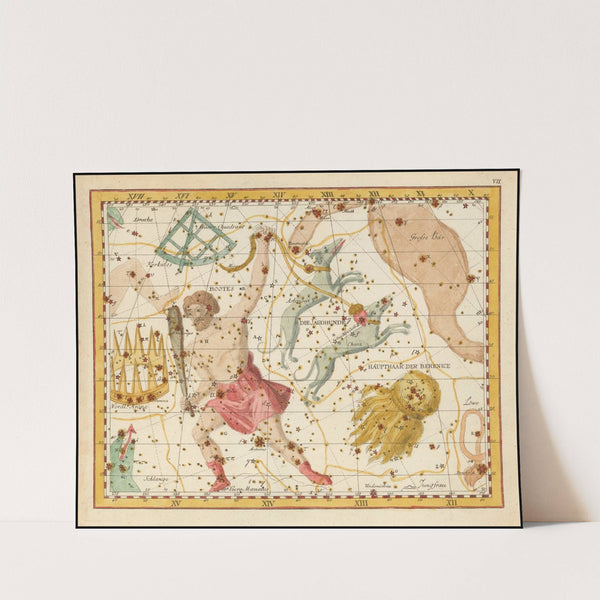 Bootes & Mons Moenalus Asterion & Chara Venatici-Coma-Berenices (1805) by Johann Elert Bode